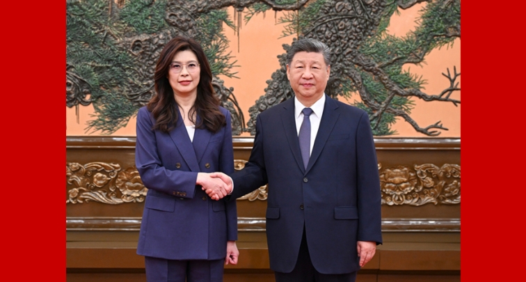Xi Jinping rencontre la dirigeante du KMT Cheng Li-wun à Beijing